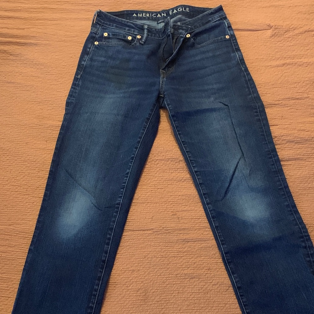 American Eagle Outfitters Men's Dark Blue Slim Jeans